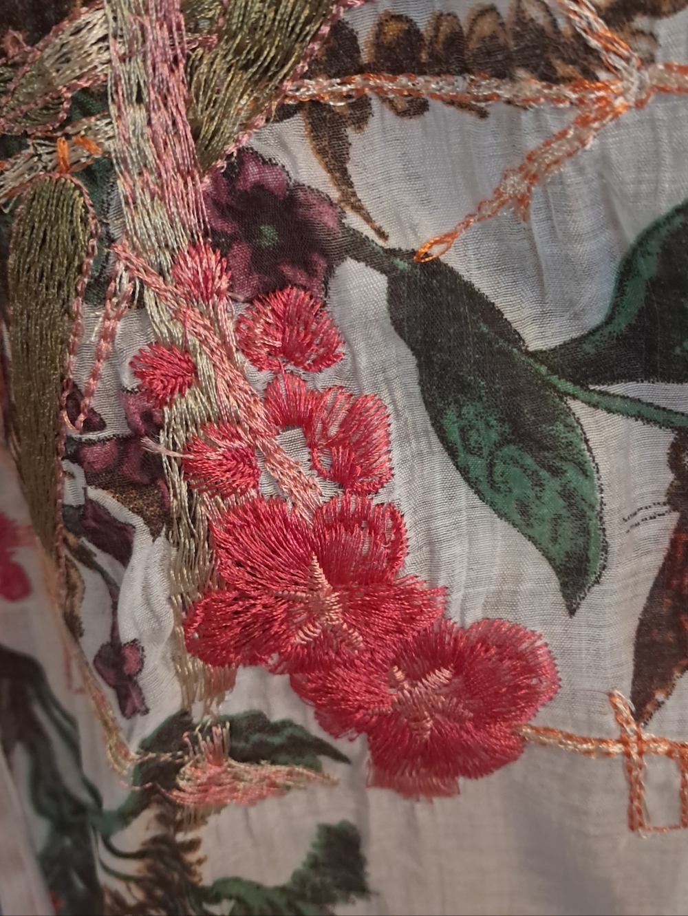 ARRATA SILENT JOURNEY EMBROIDERED SHORT KIMONO SIZE SMALL - Picture 6 of 16